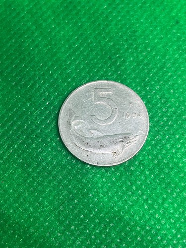 Moneta lire delfino - moneta, "delfino"