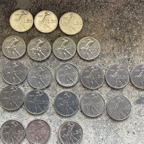 Monete lire italiane molto - lire,