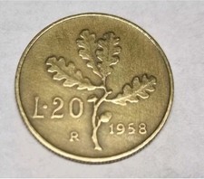 20 LIRE 1958 Moneta Rara -