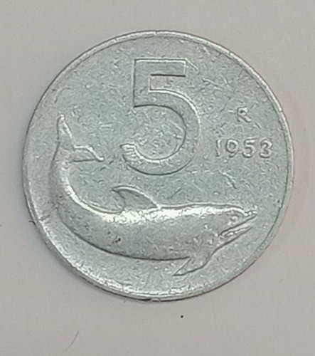 Moneta lire del 1953 - moneta, 5