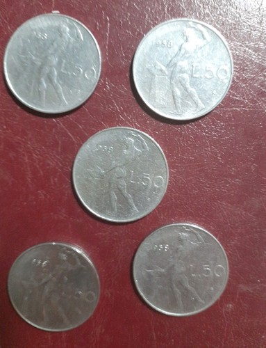 Lire 1958 lotto 5 monete - 1958,
