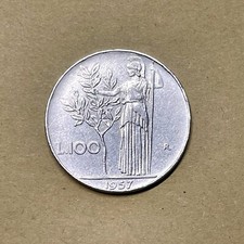 RARA MONETA 100 LIRE 1957 -