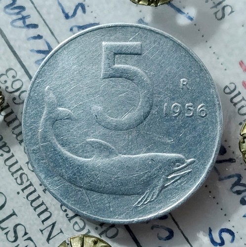 Lire 1956 delfino rara - lire,