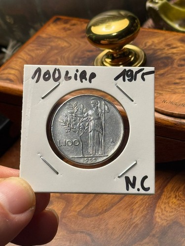 Moneta 100 lire - moneta, 1955